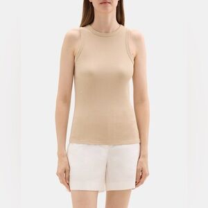 Theory Fitted Tank in Ribbed Modal Cotton